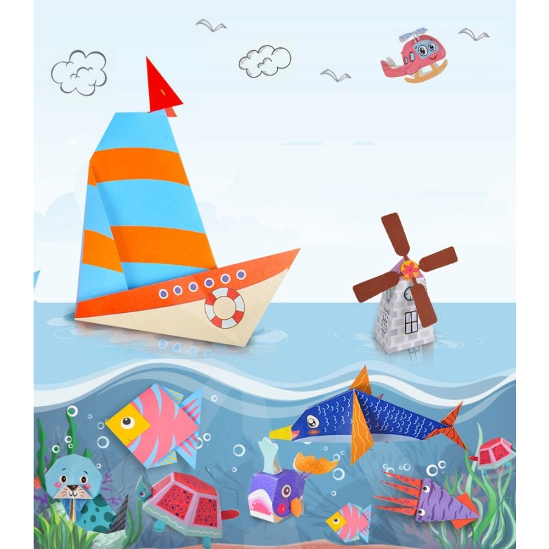 Animal Origami Kit - School Paper Scrapbooking