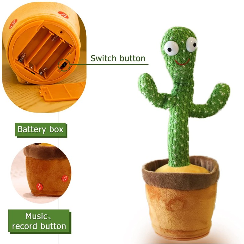 Dancing Cactus Toy - Electronic Shake Plush