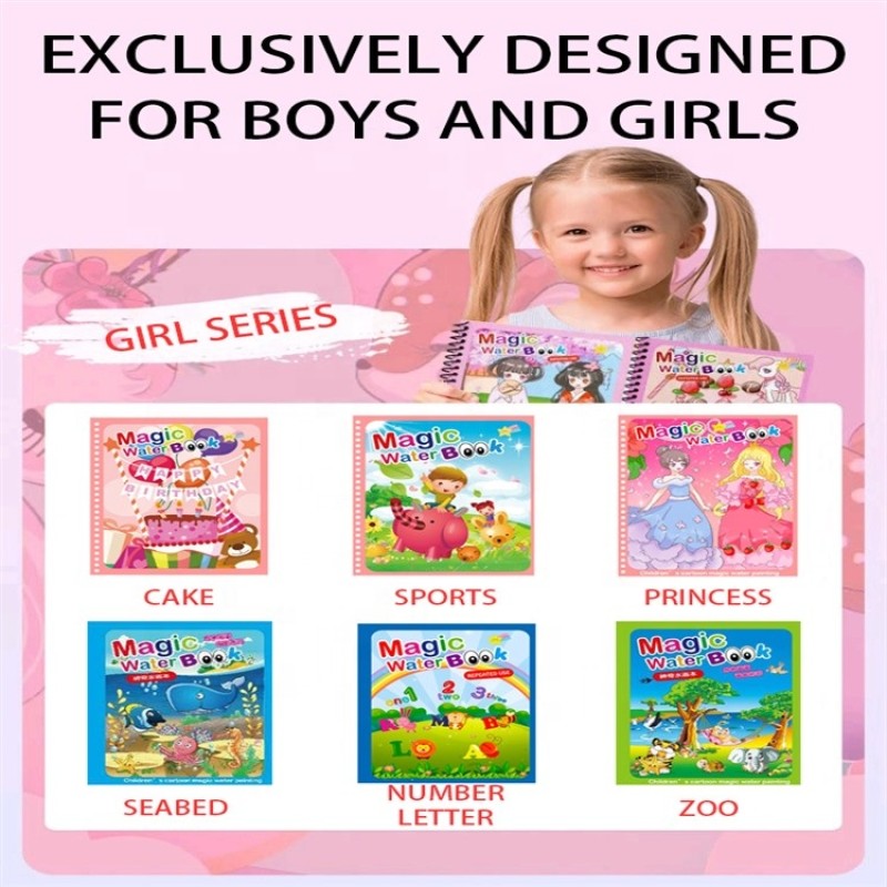 Magic Water Book - Reusable Drawing Coloring