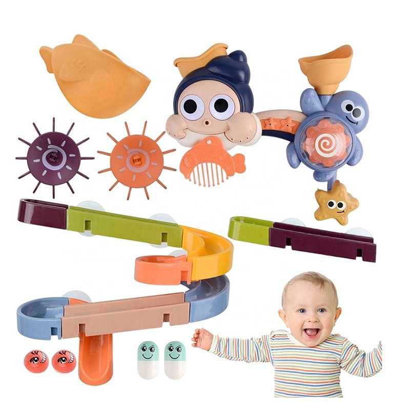 Water Track Toy - DIY Spin Slide Bath Pipes