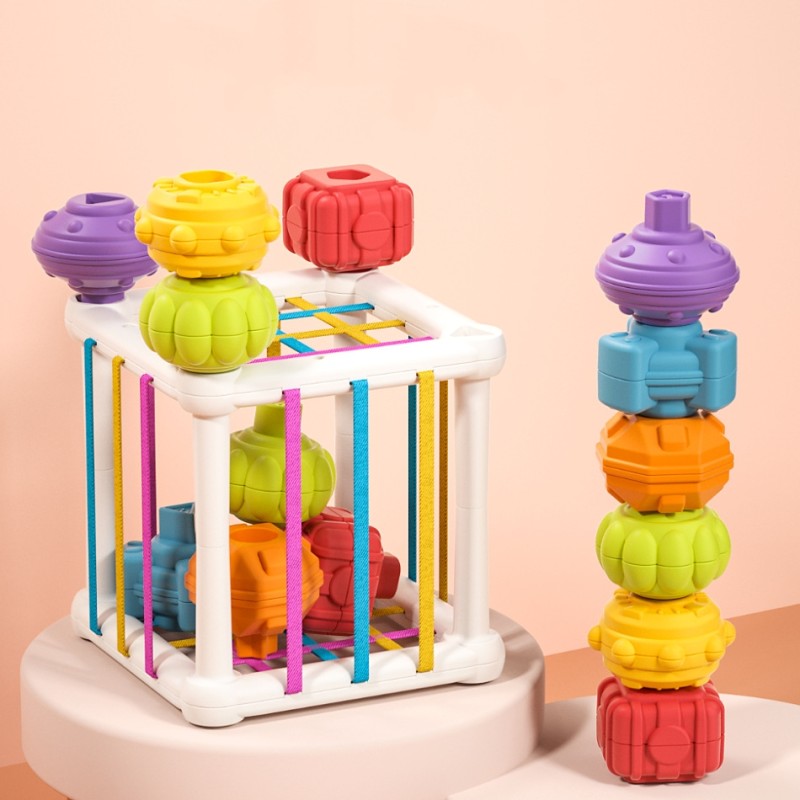 Shape Sorter Toy - Montessori Educational Blocks