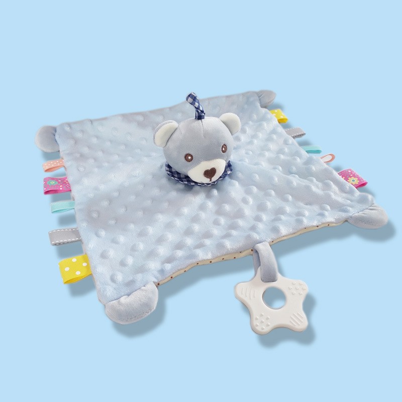 Plush Security Blanket - Swaddle with Teether