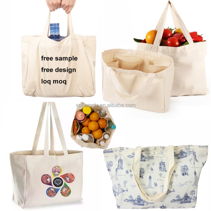 Custom Tote Bag Manufacturer - Heavy Duty Blank Cotton Canvas Shopping Bag