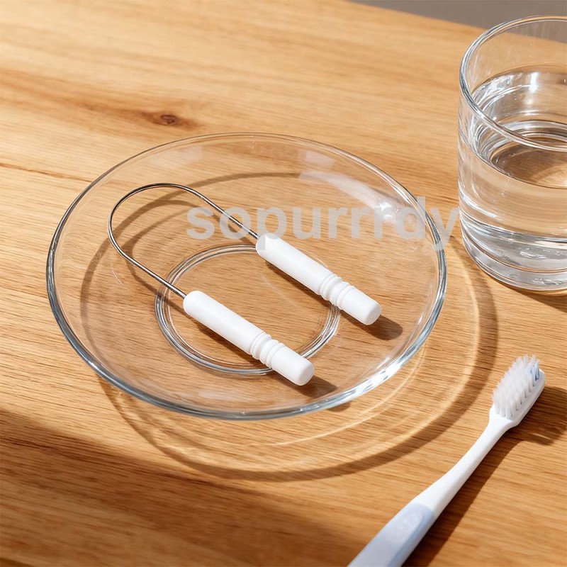 Custom Tongue Scraper Factory - Plastic Handle 304 Stainless Steel Tongue Cleaner