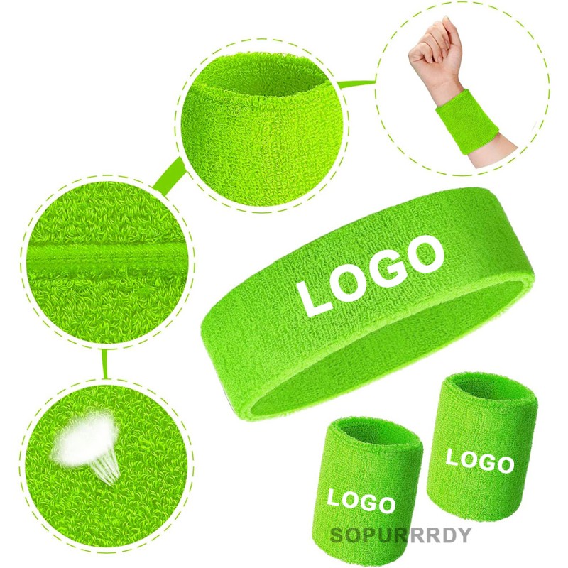 Custom Sweatband Factory - Moisture Wicking Terry Clath Athletic Gym Headband