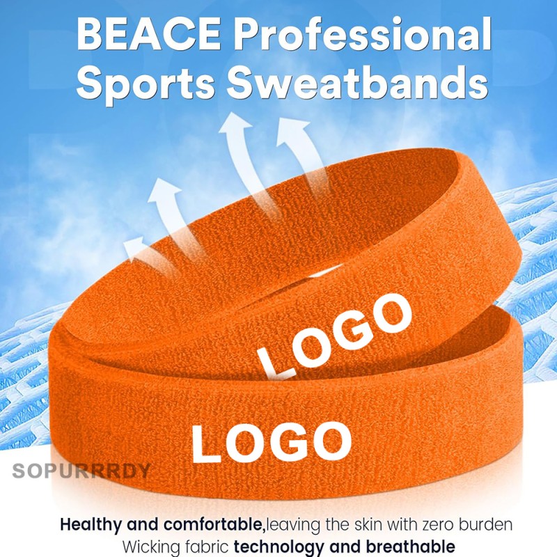 Custom Workout Headband Manufacturer - Moisture-Wicking Athletic Sweatband with Embroidery