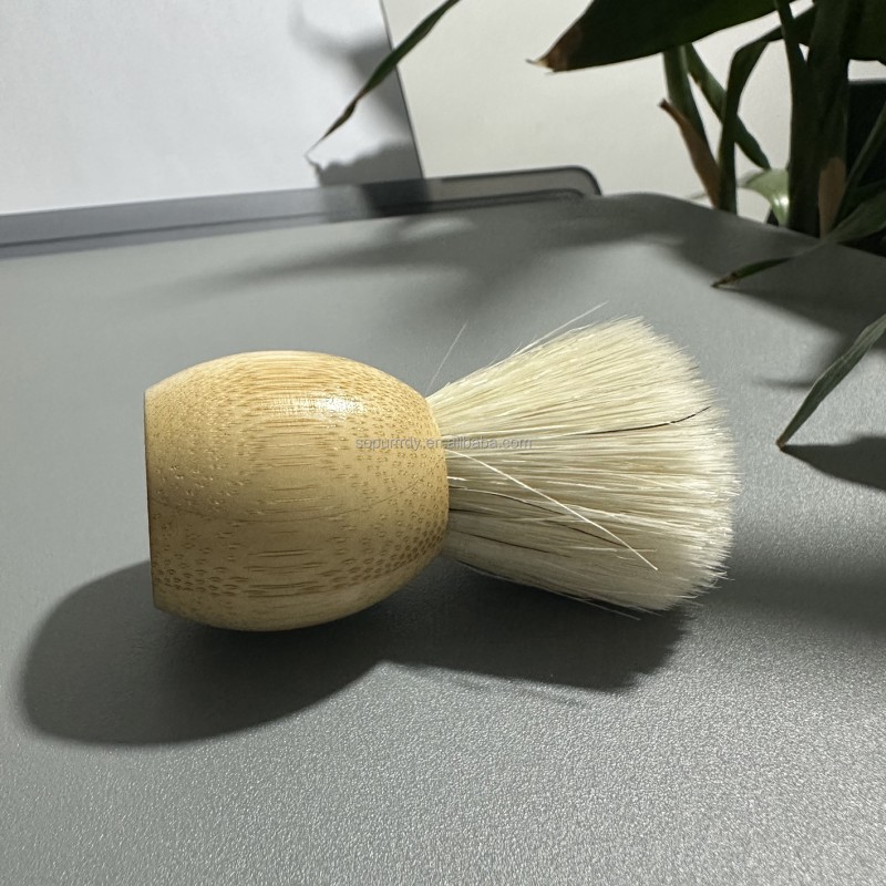 Custom Facial Brush Manufacturer - Natural Bristles Wooden Kabuki Cleansing Brush