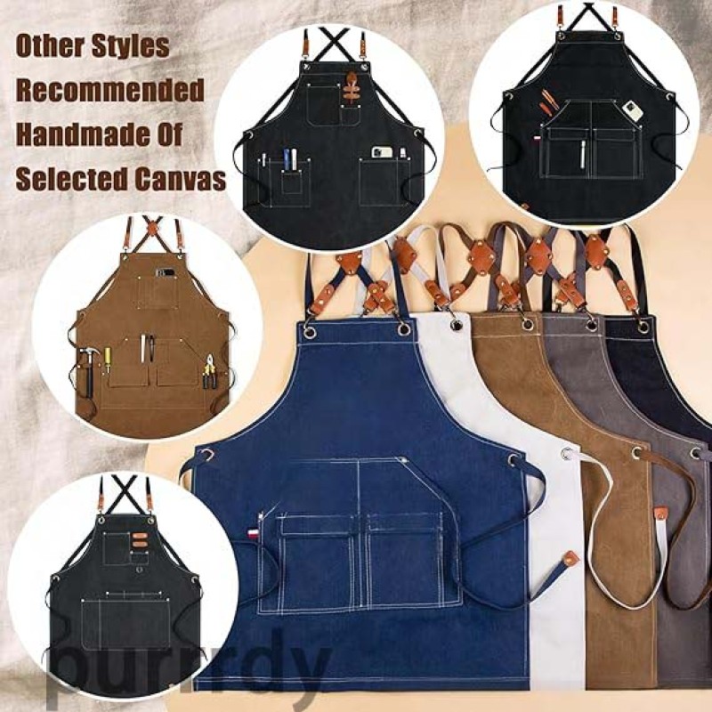 Custom Kitchen Apron Factory - Oil Proof BBQ Chef Canvas Waiter Uniform Apron