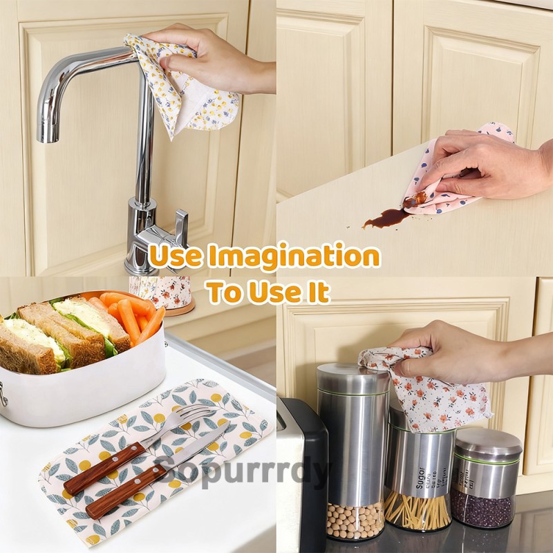 Custom Dish Cloth Manufacturer - Reusable Paperless Cotton Flannel Scouring Pad