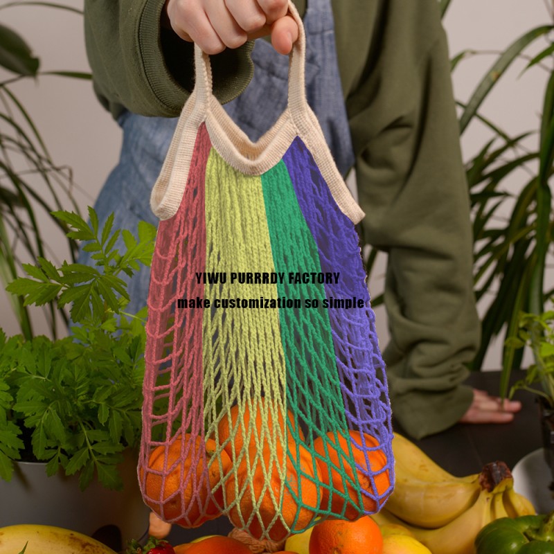 Custom Mesh Handbag Manufacturer - Organic Portable Reusable Grocery Shopping Bag