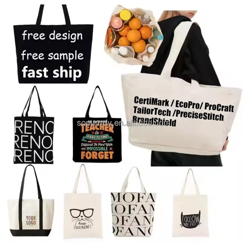 Custom Tote Bag Manufacturer - Heavy Duty Blank Cotton Canvas Shopping Bag