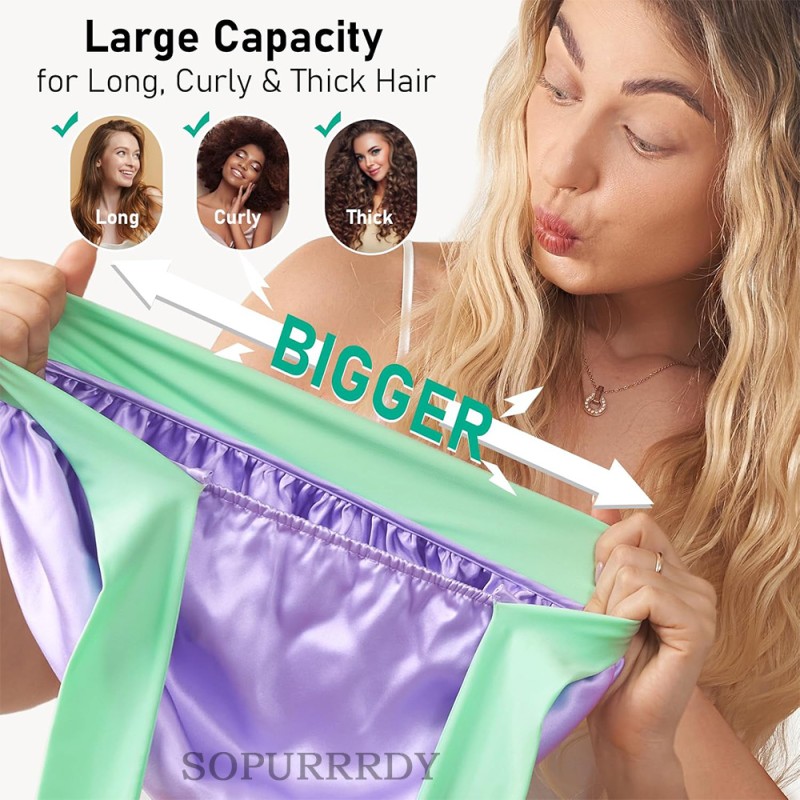 Custom Silk Bonnet Factory - Large Double Layer Hair Wrap Silk Sleeping Cap