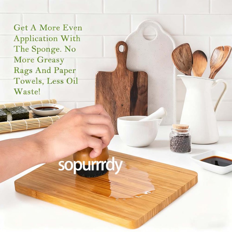 Custom Applicator Set Factory - Cutting Board Oil Wax Wooden Applicator Kit