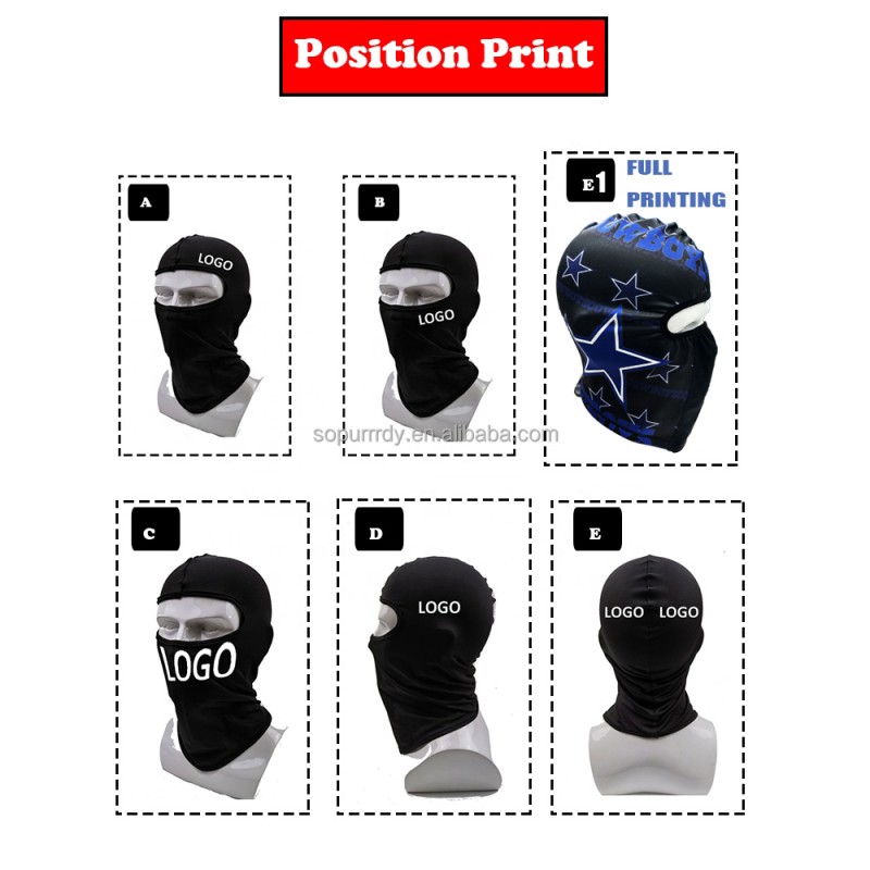 Custom Ski Mask Factory - Full Face Cover UV Sun Protection Balaclava Mask