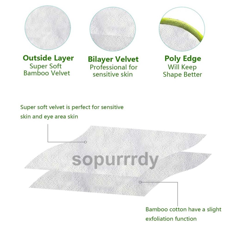 Custom Makeup Pads Factory - Round Reusable Bamboo Makeup Remover Cotton Pads