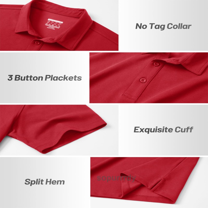 Custom Polo Shirt Manufacturer - Solid Color Classic Fit Moisture Wicking Polo