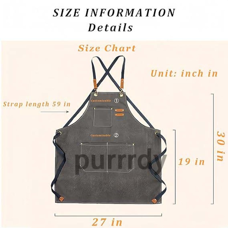 Custom Kitchen Apron Factory - Oil Proof BBQ Chef Canvas Waiter Uniform Apron