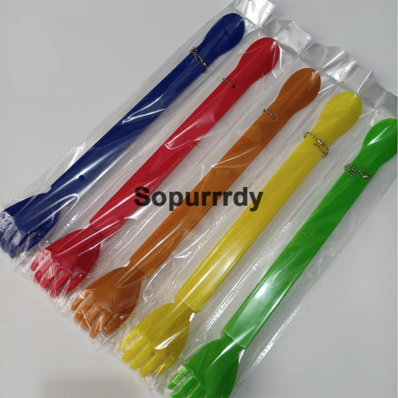 Custom Shoe Horn Manufacturer - Plastic Hand Back Scratcher 2 in 1 Multi Tool