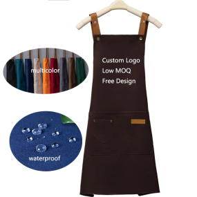 Custom Apron Manufacturer - Reusable Waterproof Fabric Sleeveless Chef Apron