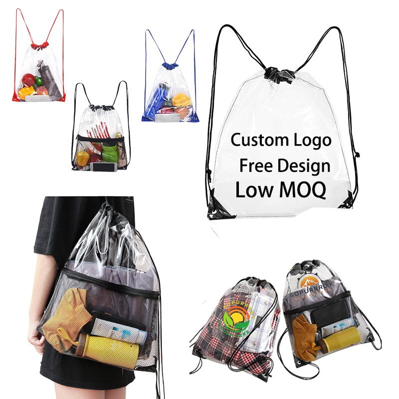Promotional Nylon Polyester Backpack Manufacturer - Custom Logo Drawstring Backpack