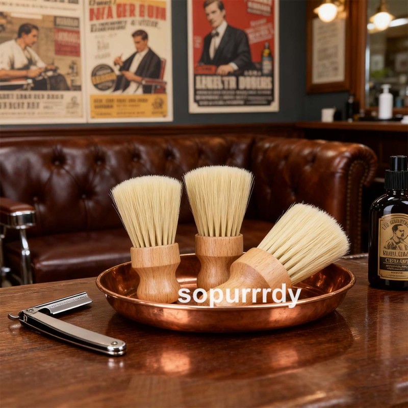 Custom Neck Duster Factory - Salon Hair Cutting Nylon Bristles Beech Wood Brush