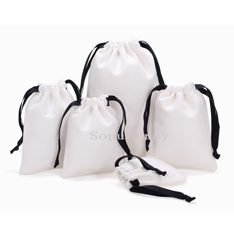 Custom Drawstring Pouch Manufacturer - Wedding Cotton Linen Jewelry Gift Bag