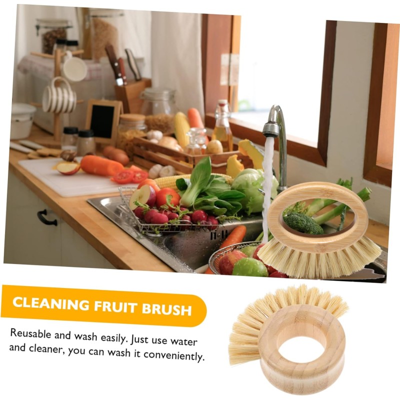 Custom Kitchen Brush Manufacturer - Naturals Bamboo Oval Handle Sisal Brush
