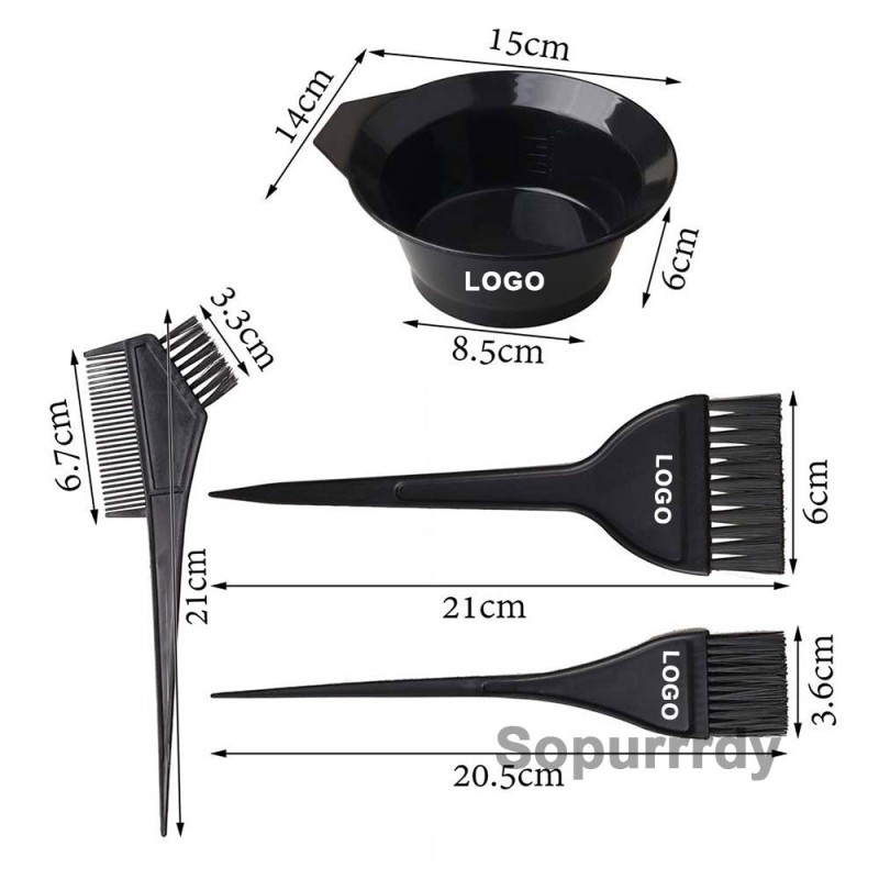 Custom Mixing Bowl Set Factory - Plastic Hair Dye Bowl with Brushes Set