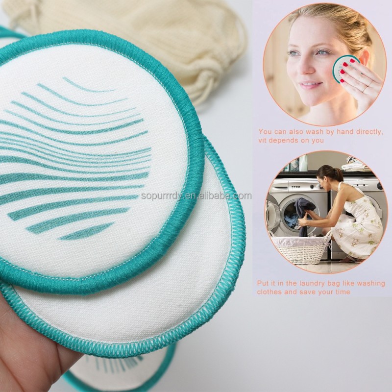 Reusable Facial Pads Manufacturer - Biodegradable Bamboo Cotton Makeup Rounds