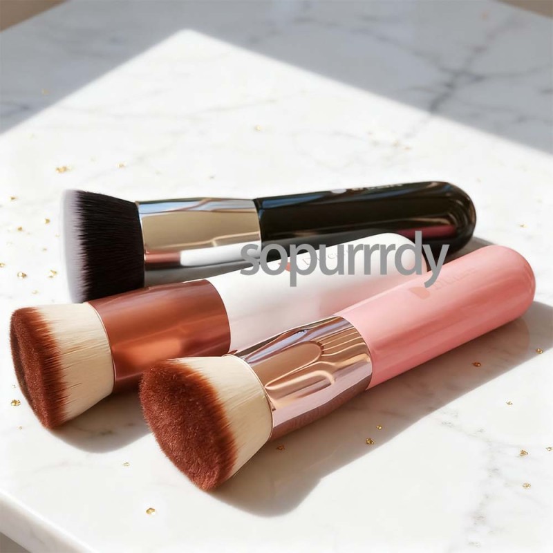 Custom Makeup Brush Manufacturer - Flat Top Brush Mineral Powder Buffing Brush