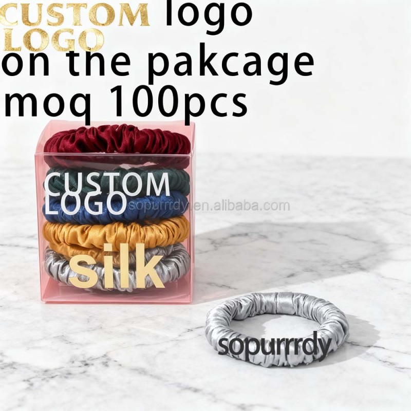 Custom Silk Ribbon Factory - Biodegradable Mulberry Silk Hair Ties Ponytail Ribbon