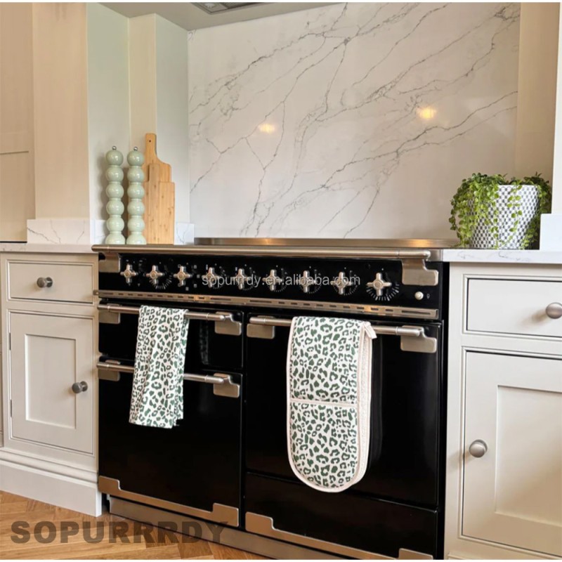 Custom Canvas Apron Factory - Leopard Print Kitchen Restaurant Uniform Apron