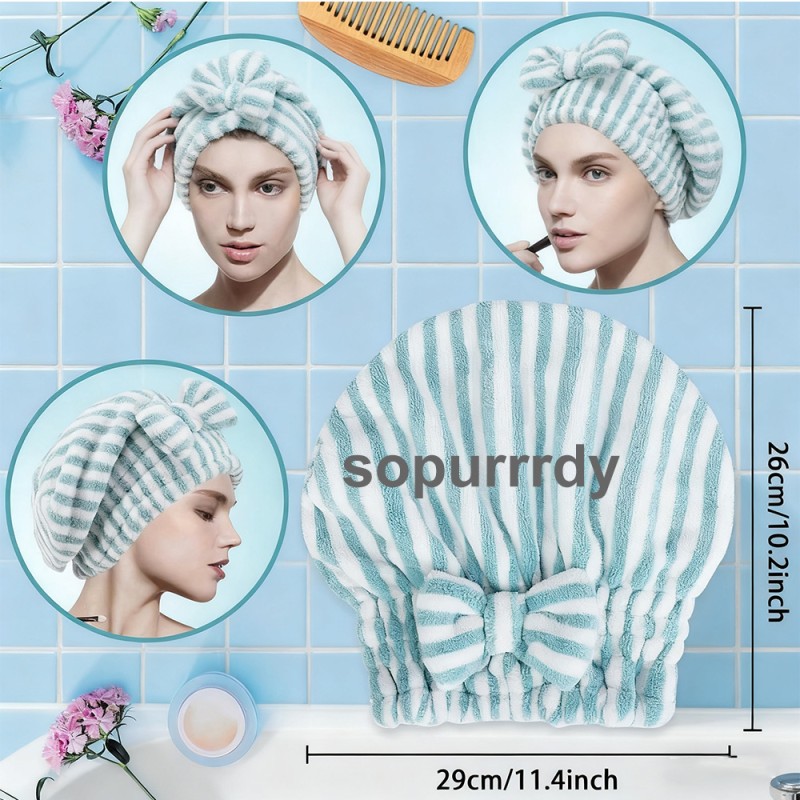 Custom Hair Towel Cap Factory - Microfiber Bow-knot Quick Drying Hair Cap