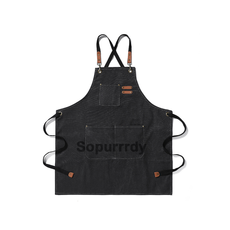 Custom Chef Apron Manufacturer - Canvas Cross Back Heavy Duty Work Apron