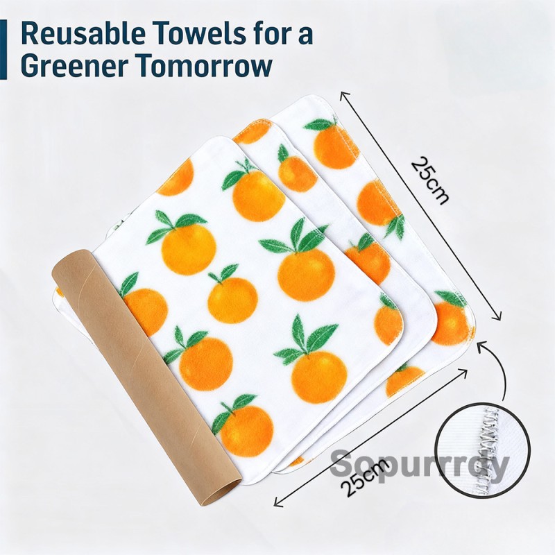 Custom Dish Cloth Manufacturer - Reusable Paperless Cotton Flannel Scouring Pad