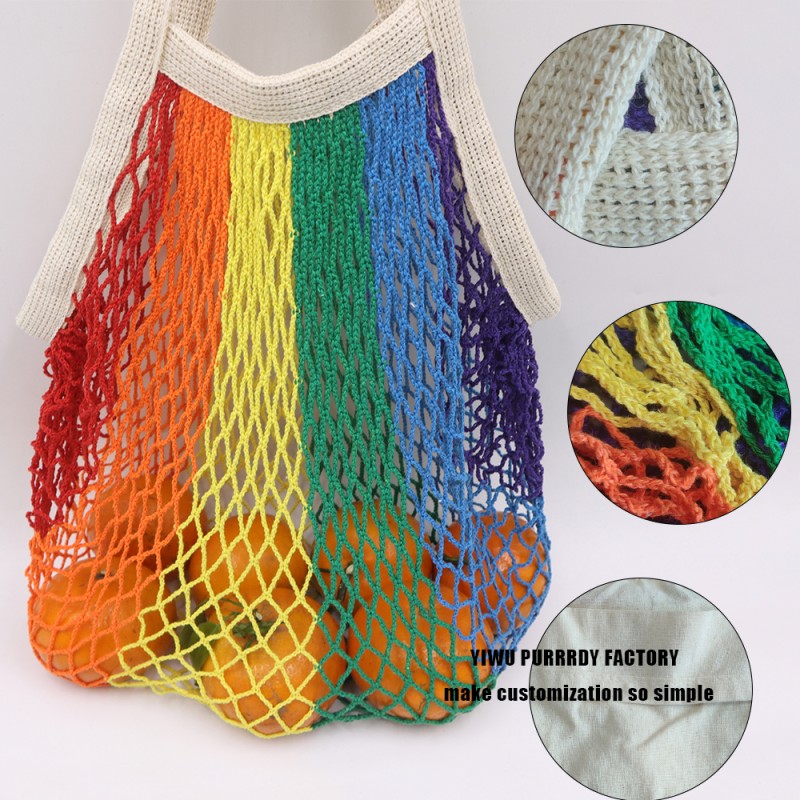 Custom Mesh Handbag Manufacturer - Organic Portable Reusable Grocery Shopping Bag