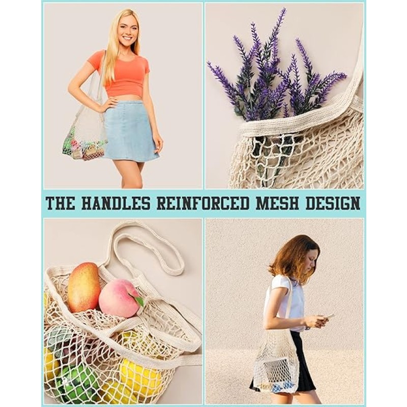 Custom Grocery Bag Factory - Portable Reusable Cotton Mesh Fruit Vegetable Bag