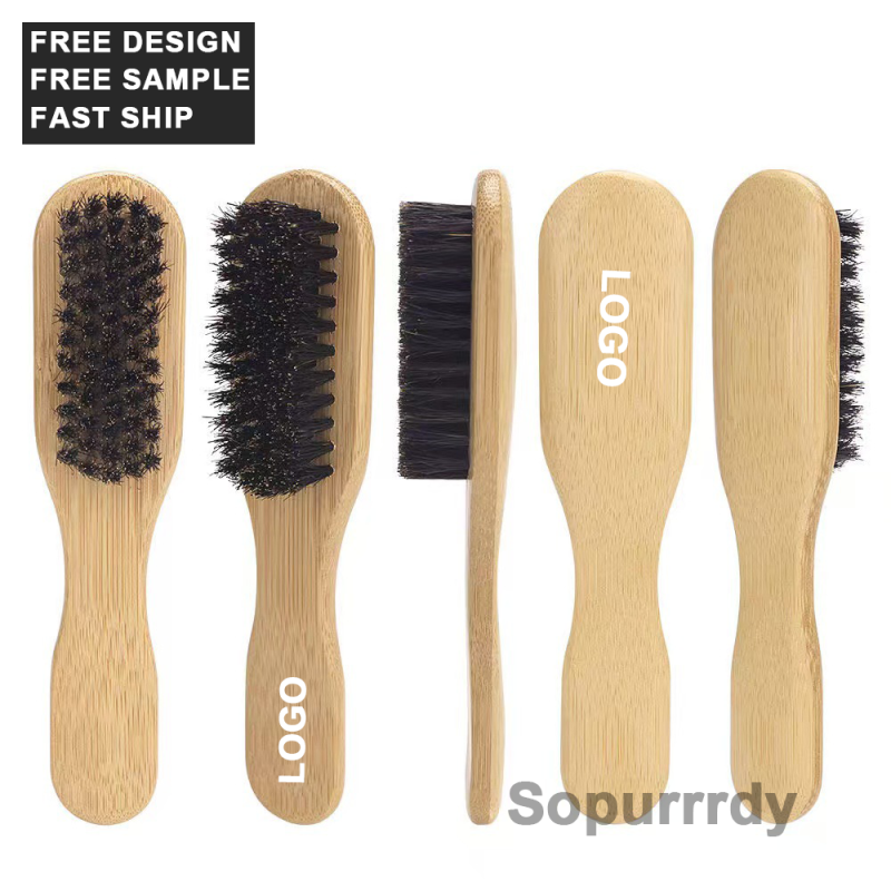 Custom Hair Brush Manufacturer - Soft Reinforced Ergonomic Bamboo Boar Bristle Brush