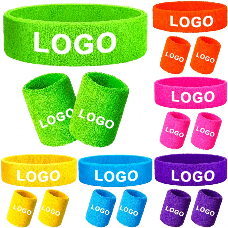 Custom Sweatband Factory - Moisture Wicking Terry Clath Athletic Gym Headband