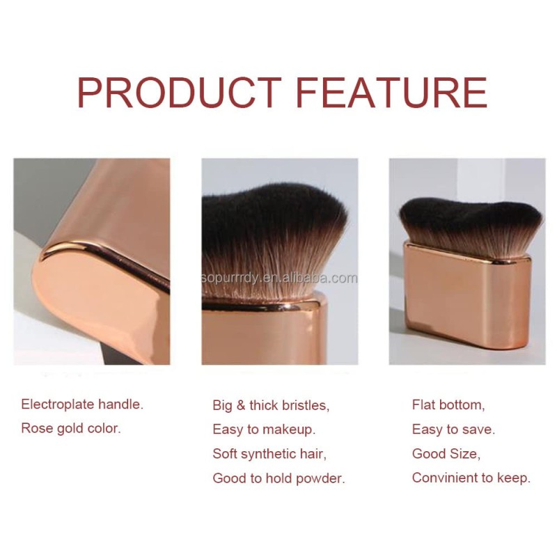 Custom Makeup Brush Manufacturer - Rectangle Face Kabuki Foundation Self Tanner Brush