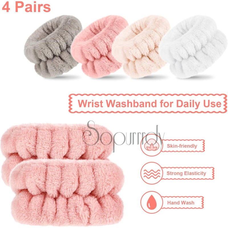 Custom Wrist Bands Factory - Microfiber Wash Towel Band Scrunchies Wristbands