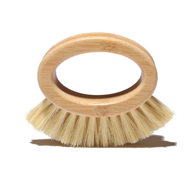 Custom Kitchen Brush Manufacturer - Naturals Bamboo Oval Handle Sisal Brush