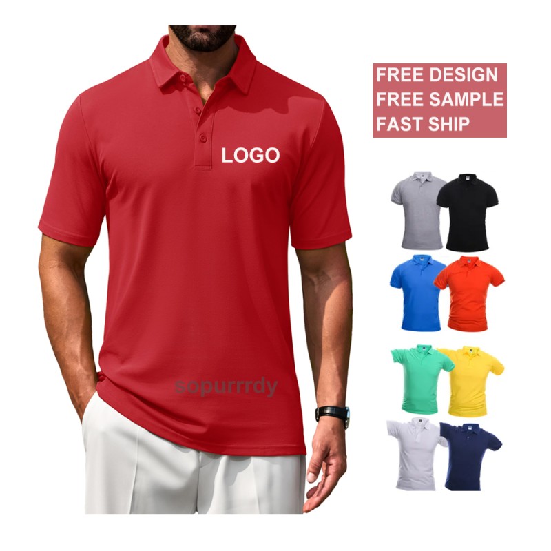 Custom Polo Shirt Manufacturer - Solid Color Classic Fit Moisture Wicking Polo