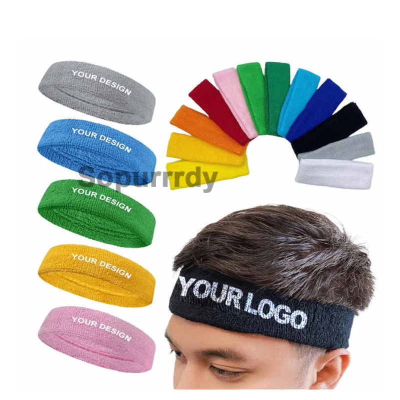 Custom Sports Headband Manufacturer - Unisex Cotton Terry Clath Athletic Headband