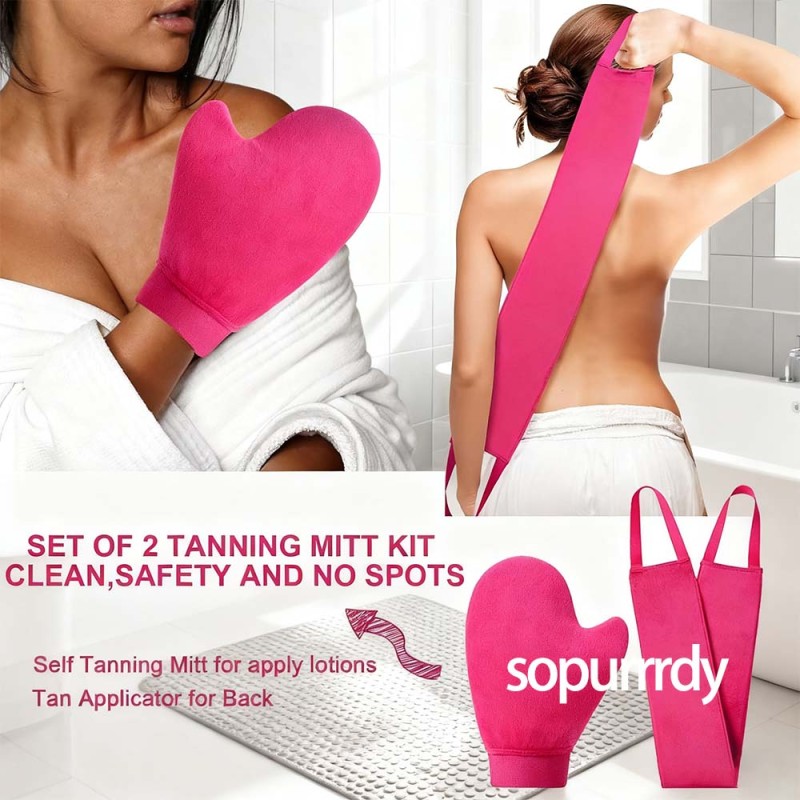 Custom Tanning Mitt Factory - Self Tanning Glove with Thumb Ultra Soft Mitt