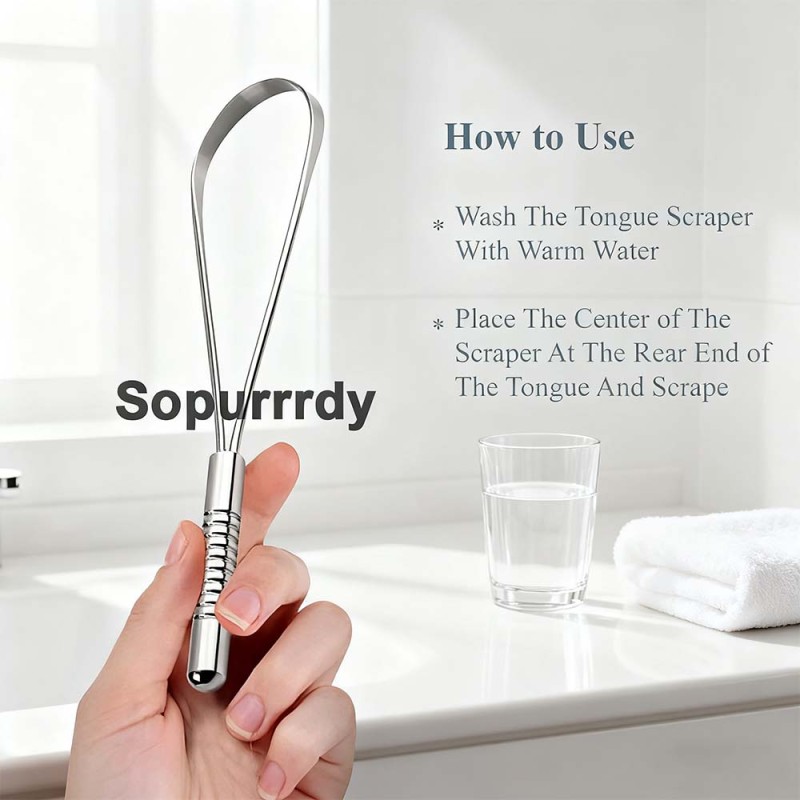 Custom Tongue Cleaner Factory - 100% Stainless Steel Tongue Brush Oral Care Tool