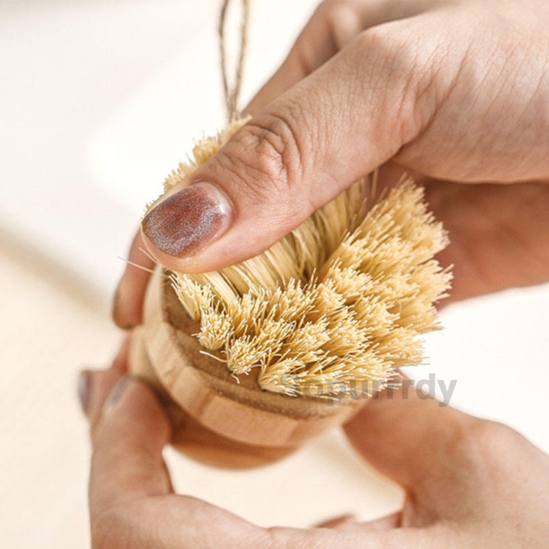 Custom Dish Brush Factory - Eco Friendly Bamboo Wood Sisal Fiber Scrub Brush