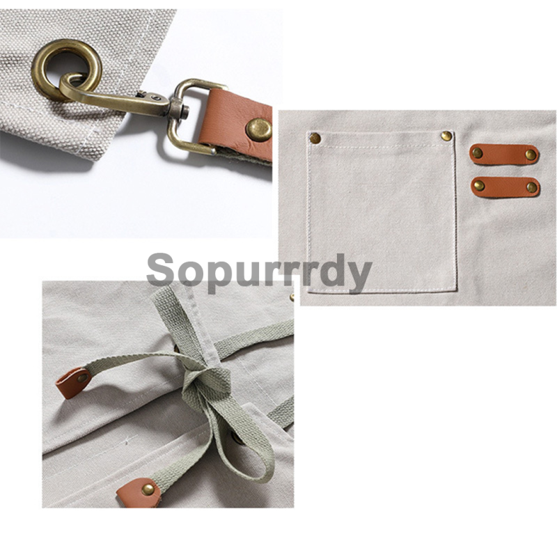 Custom Chef Apron Manufacturer - Canvas Cross Back Heavy Duty Work Apron