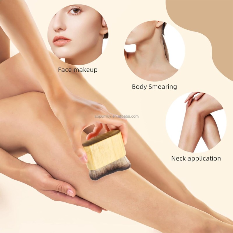 Custom Tanning Brush Manufacturer - Large Kabuki Body Makeup Powder Brush