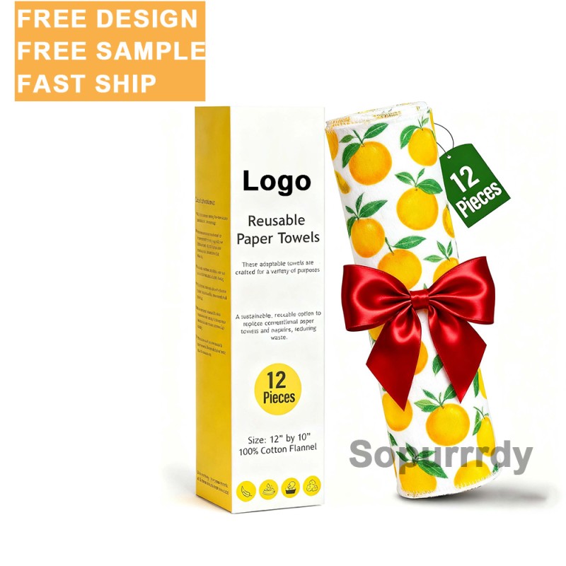 Custom Dish Cloth Manufacturer - Reusable Paperless Cotton Flannel Scouring Pad